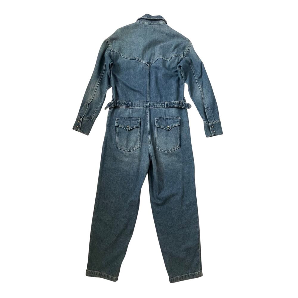 Free People We The Free Townes Denim Jumpsuit - Coverall - Blue - Size XS - Picture 4 of 12